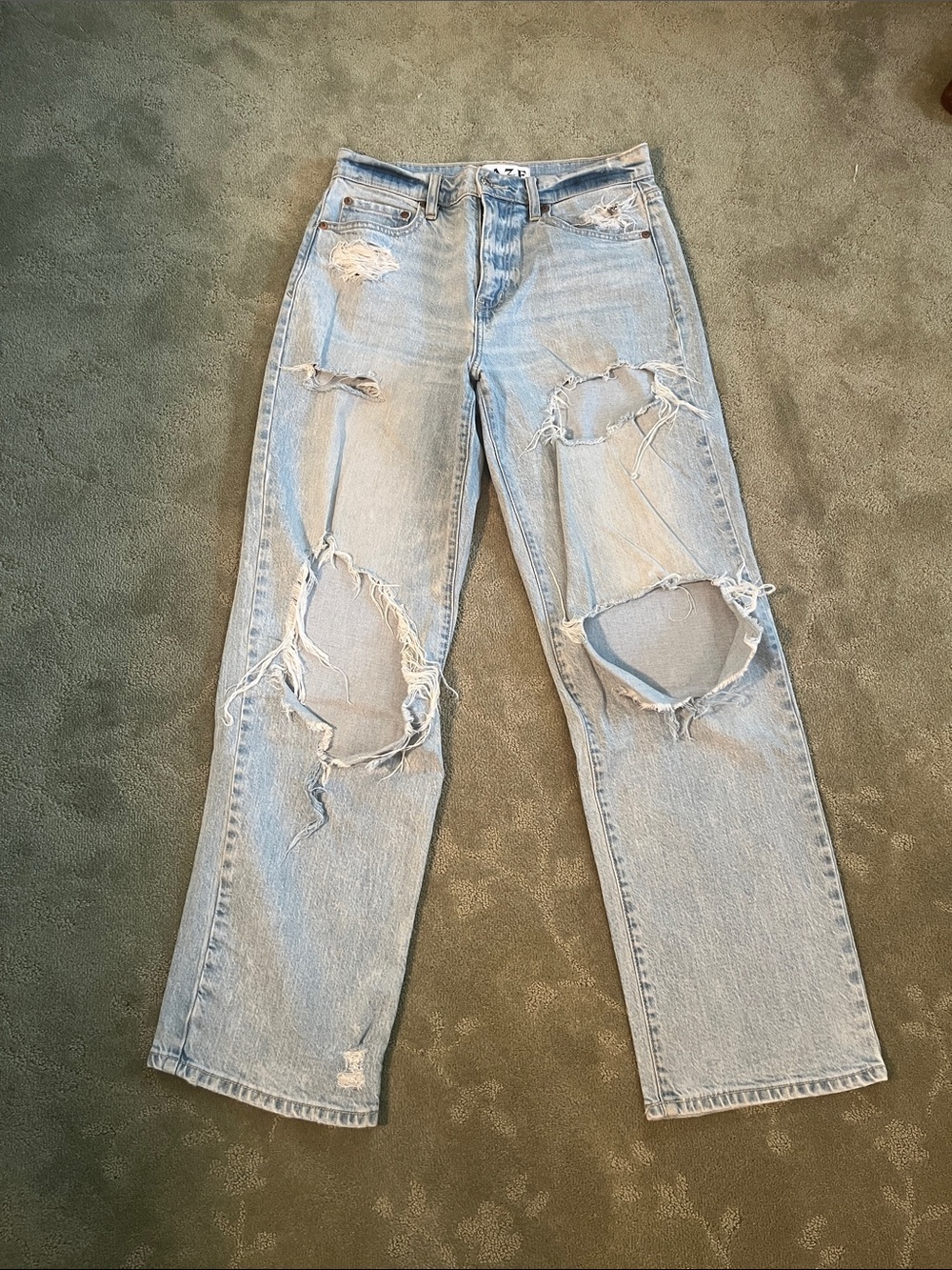 DAZE Light Blue Distressed Boyfriend Jeans for Women